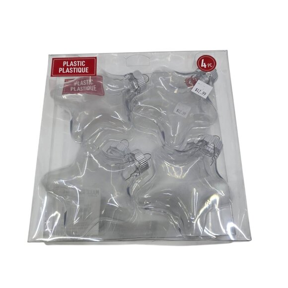 Make Market Clear Fillable DIY Star-shaped Christmas Ornaments 8 pcs NEW - Picture 3 of 4
